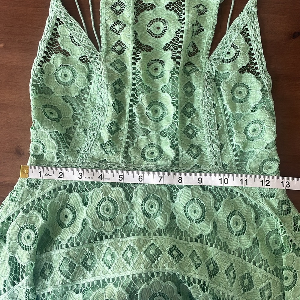 Free People Just Like Honey Green Lace Dress - Picture 7 of 7